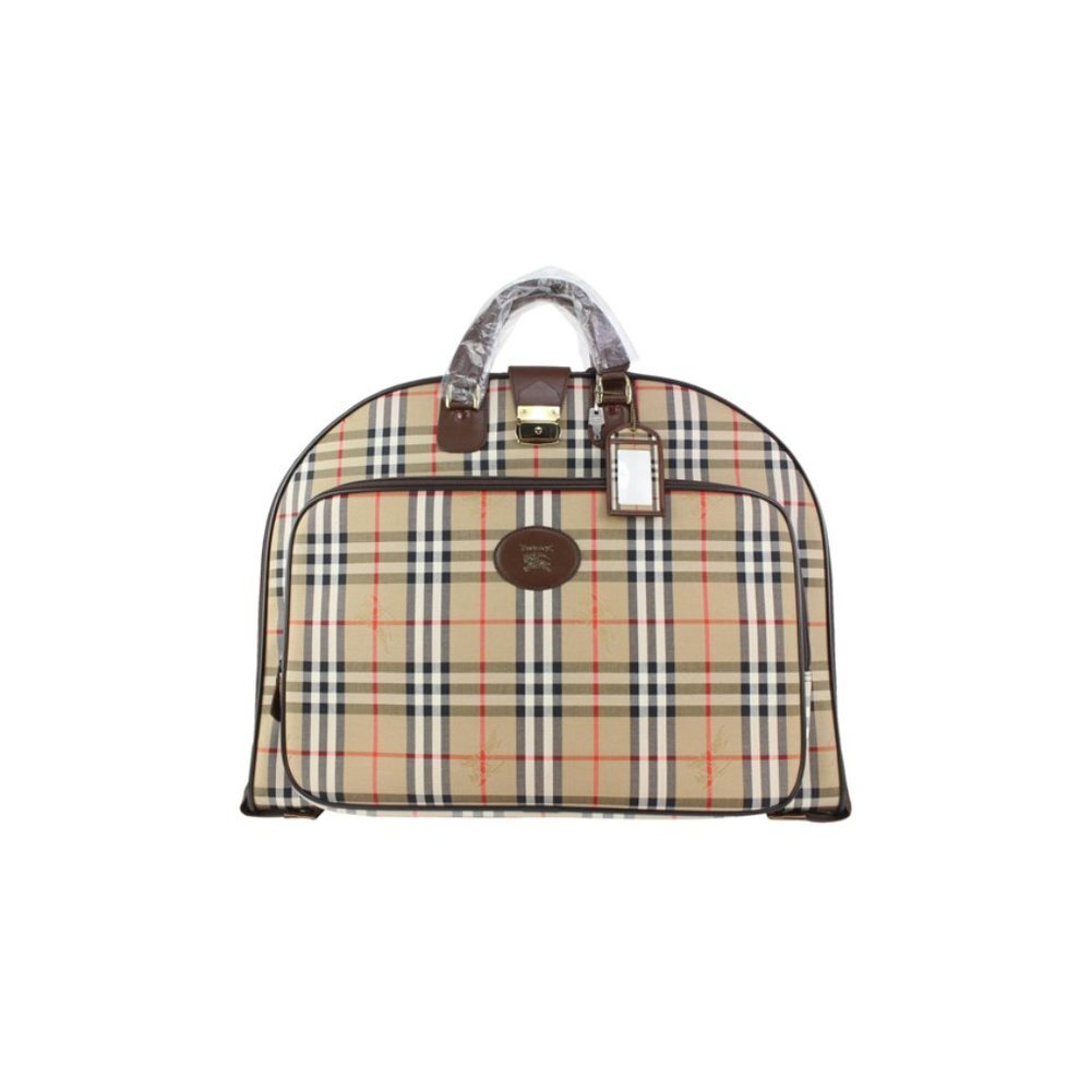 Burberrys Beige x Brown Nova Check Garment Bag